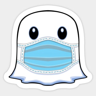 Ghost Halloween with Mask Sticker